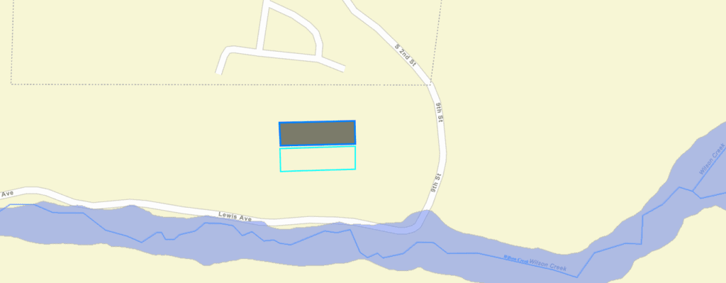 Dotted line marks limit of the town of Victor.